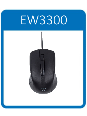MOUSE EWENT USB 2.0 OPTICO 1000DPI PRETO