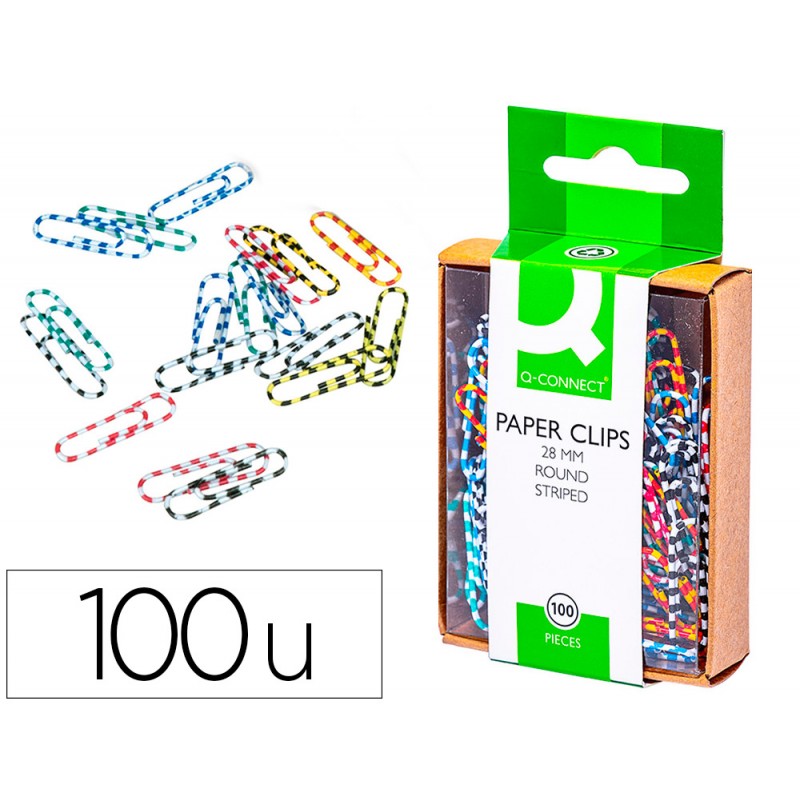  CLIPS Q-CONNECT CORES RAIADAS 28MM (CX100) (1/10)