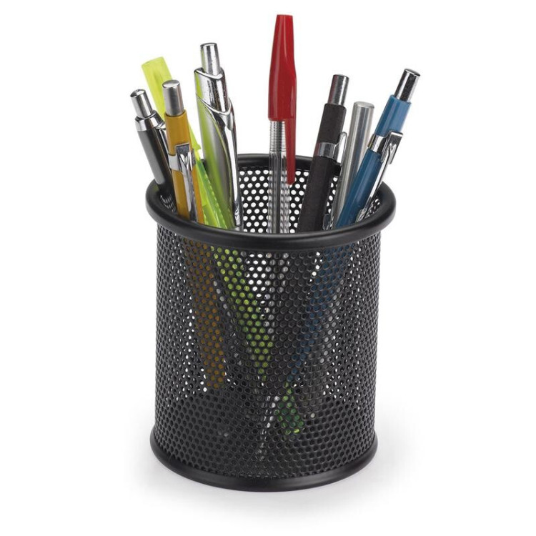  COPO PORTA-LAPIS Q-CONNECT REDE METALICO PRETO (1/12)