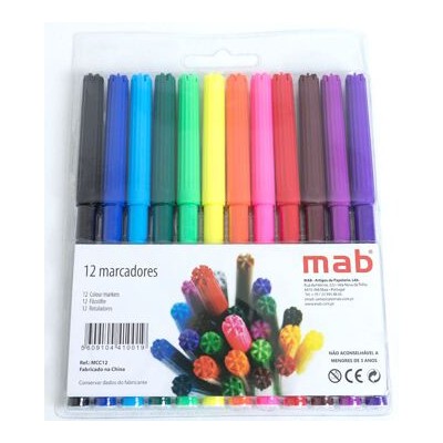  MARCADORES MAB BLISTER PK/12 CORES (1/12)