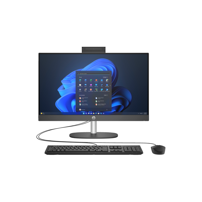 COMPUTADOR HP  AIO 240 238" I3-N300 FHD 8GB 512 SSD W11P PRETO