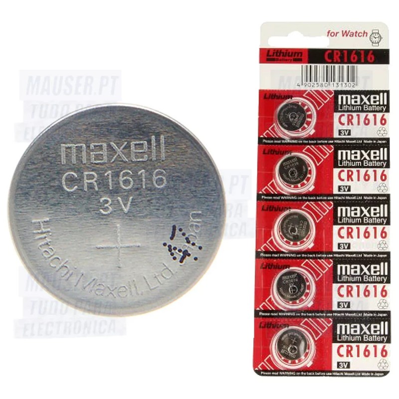 PILHA MOEDA MAXELL CR1616 (1/5)