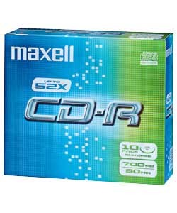 CD R80 52X CX/10 MAXELL 911296