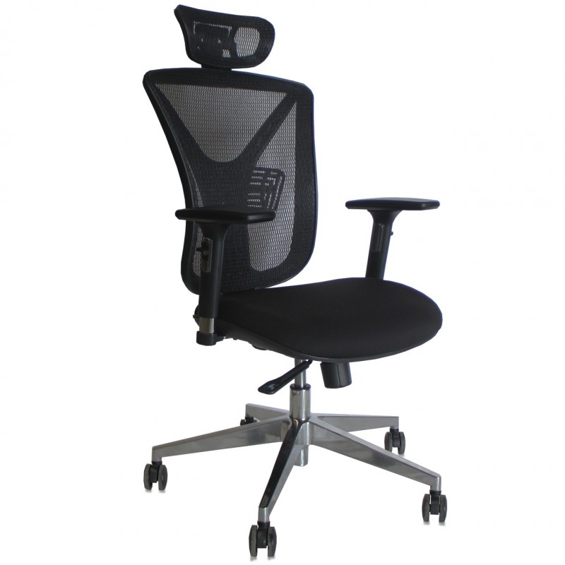 CADEIRA MESH HIGH EXEC 5NIVEIS 3POSI BK