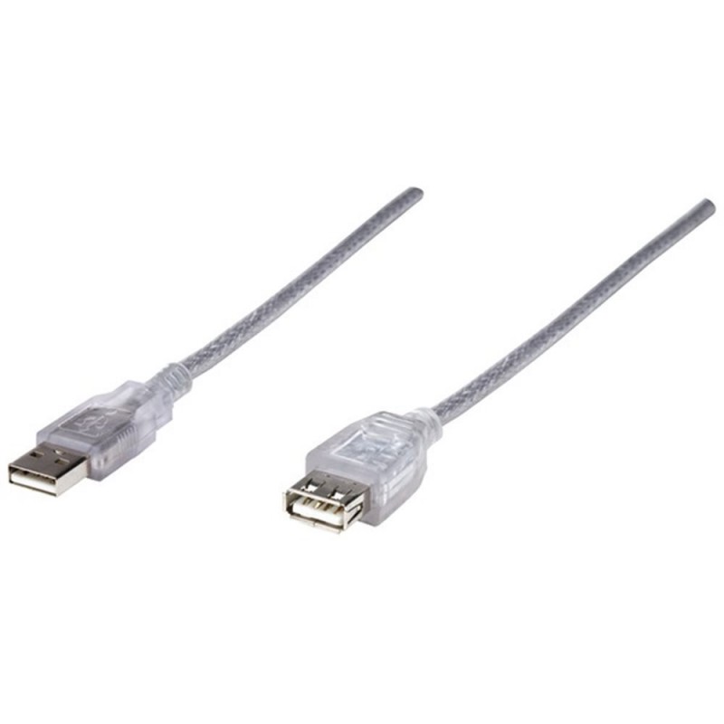 CABO USB EXT 2.0 3 MT A/A MANHT SILV