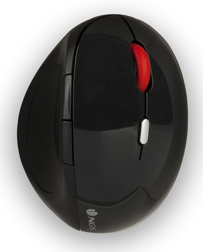 MOUSE NGS ERGONOMICO WIRELESS GLOSSY BLACK EVOERGO