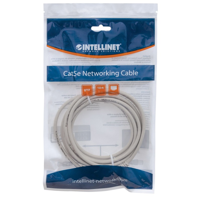 CABO REDE CAT6 5 M UTP INTELL CINZA