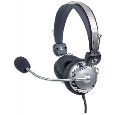 HS MANHATTAN STEREO MIC/VOL PRATA