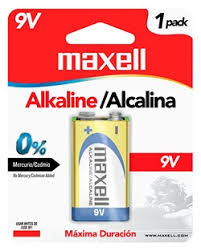 PILHA 9V CX/1 MAXELL ALKALINE