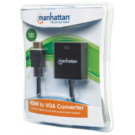 ADAPTADOR CONVERSOR HDMI/VGA Com Audio MANHT