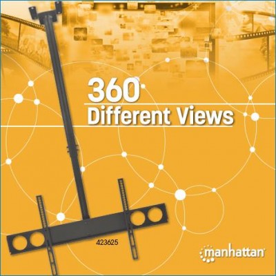 SUPORTE TV MANHT. 37&quot; a 70&quot; máx.50Kg ajustável, TETO, 360º