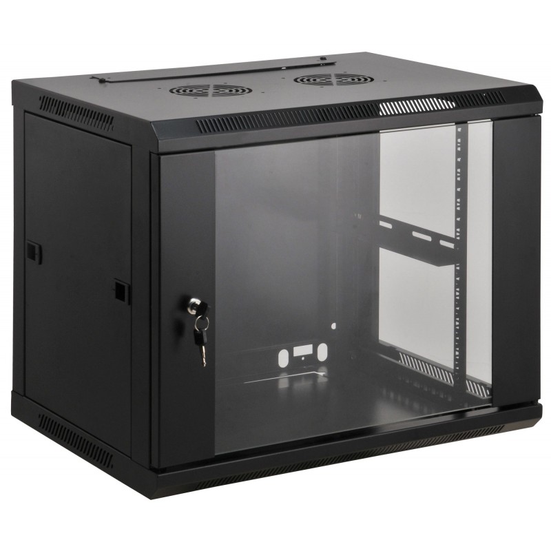 ARMARIO 09U 600X450 INT 19" AÇO PRETO 